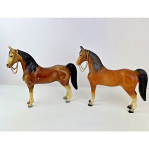 Lot of 2 Vintage Horse Diamond P Brown, Black & White Model #664 Hong Kong